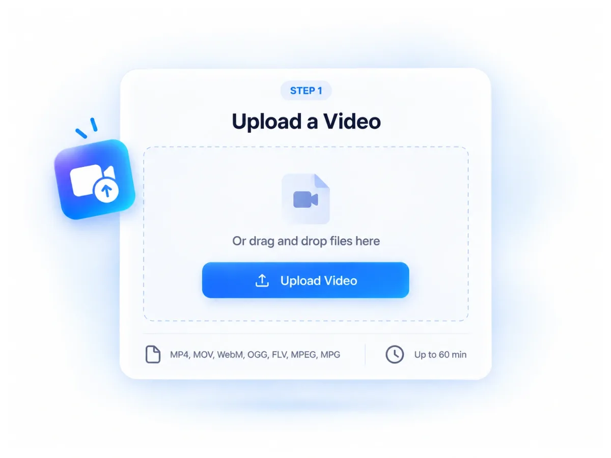 動画をアップロード
