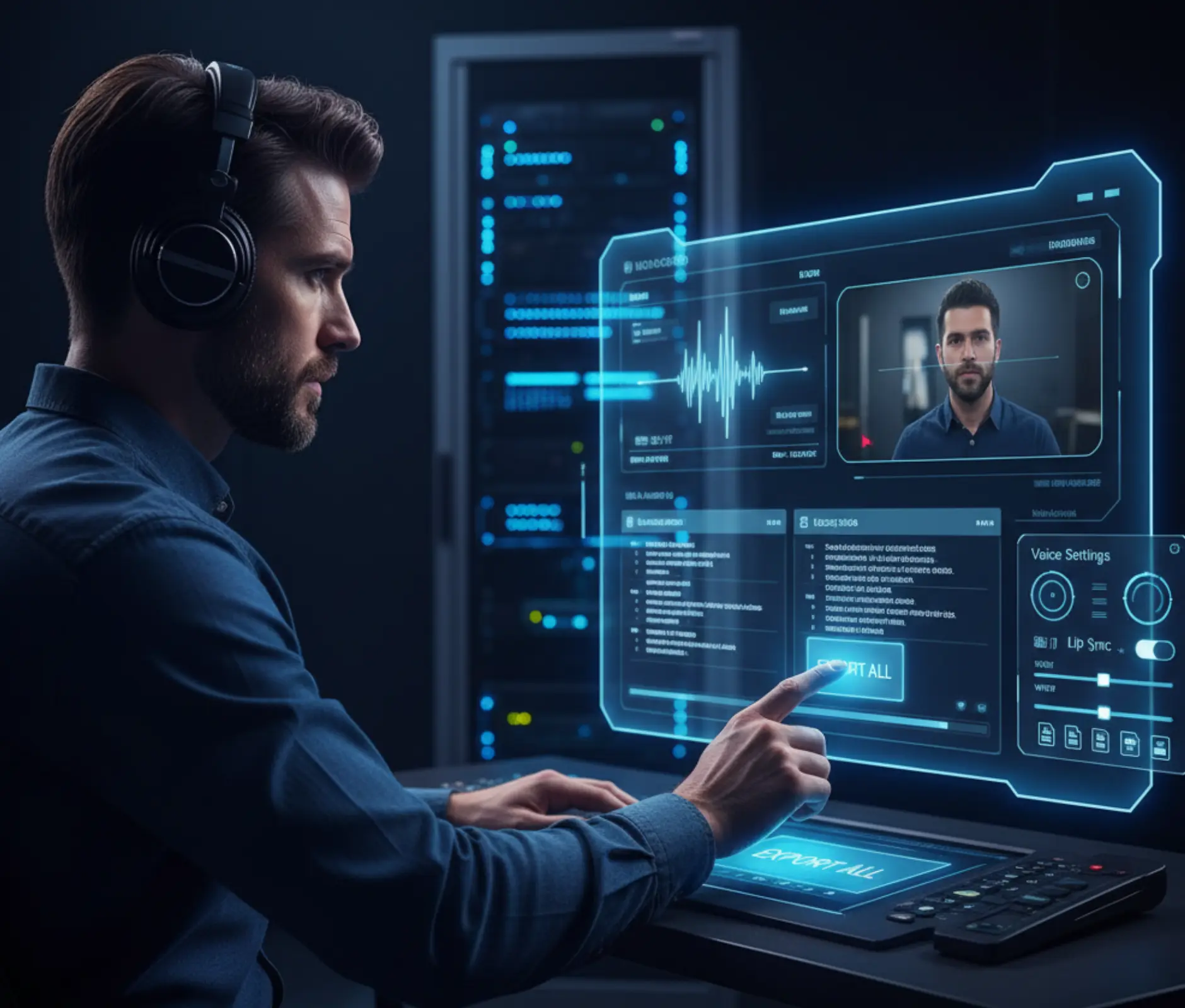 Exportação de uma passagem para áudio dublado + legendas